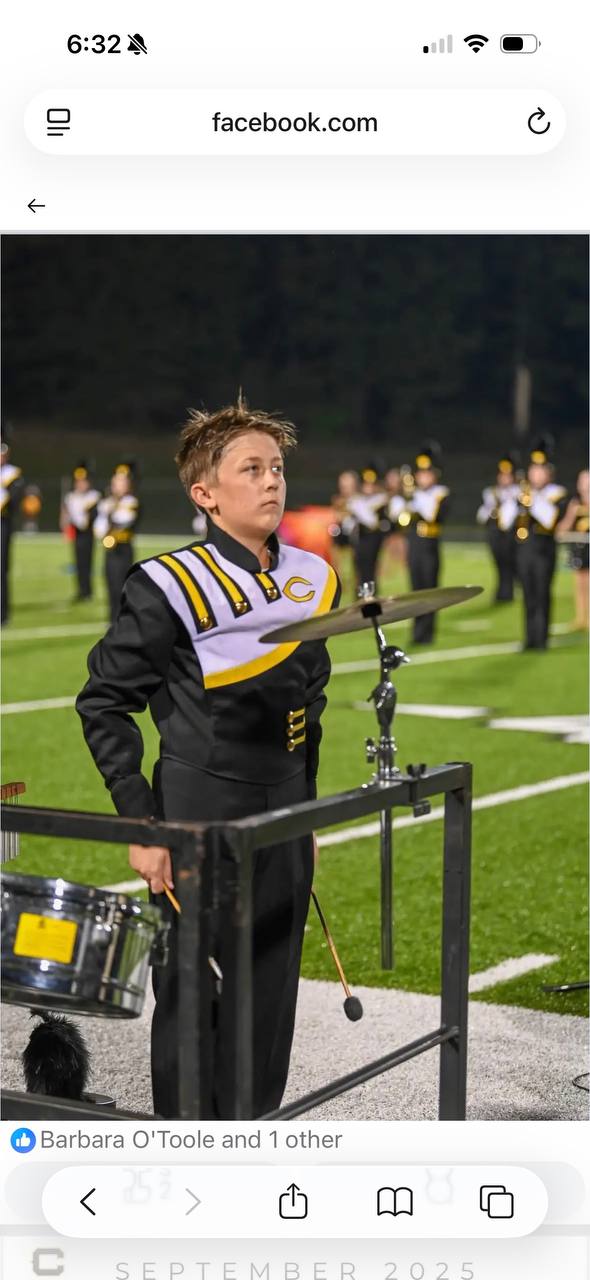 Barrett in the marching band