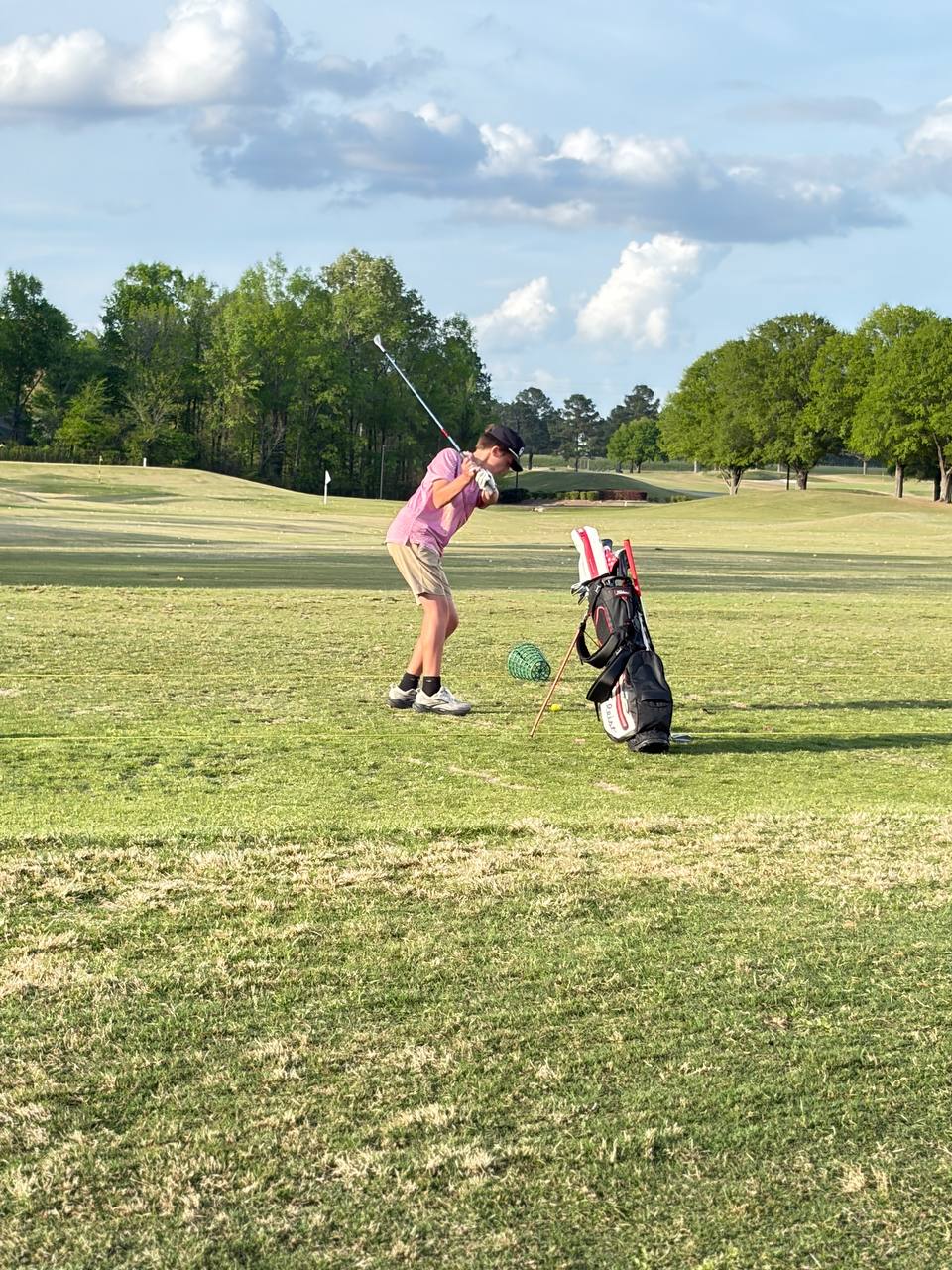Barrett golfing