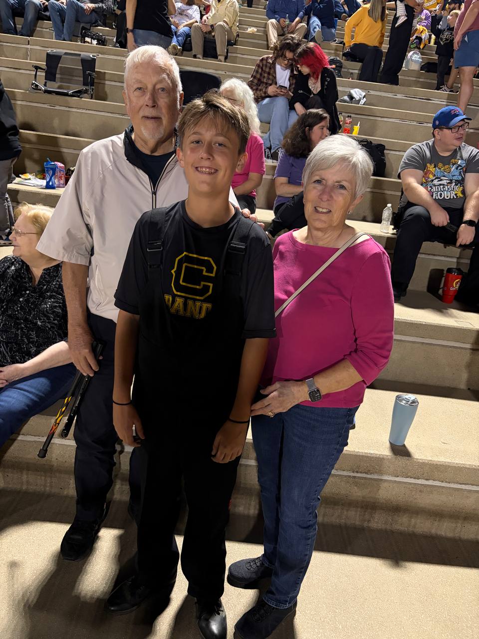 Barrett with grandparents